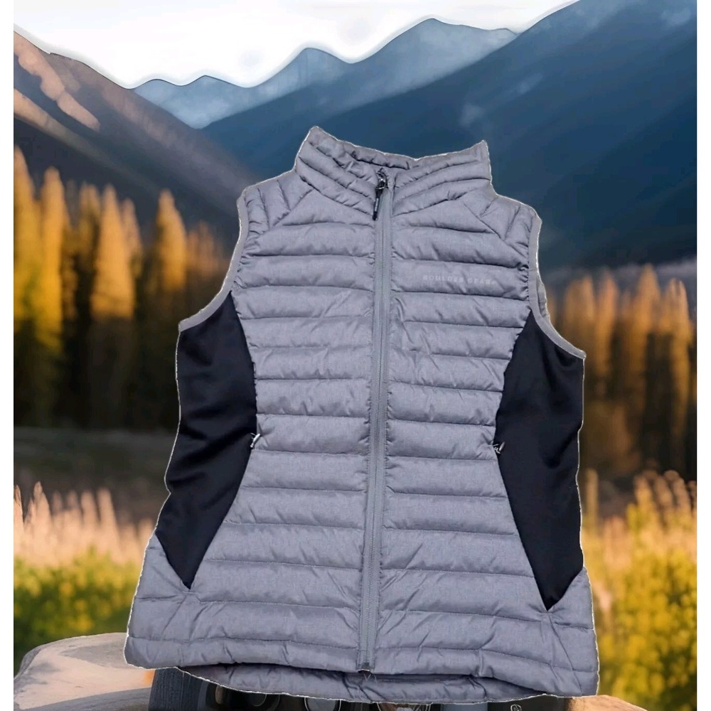 Boulder Gear Puffer Vest Girls XL Gray Excellent Quilted Full Zip Insulated